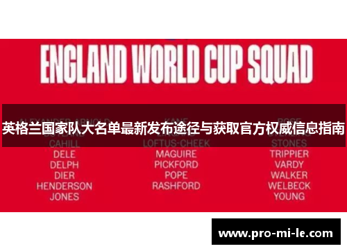 英格兰国家队大名单最新发布途径与获取官方权威信息指南